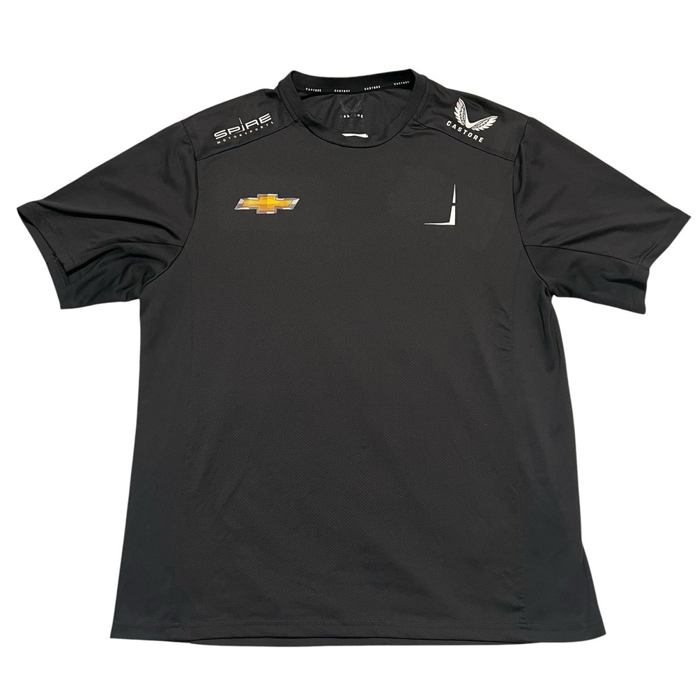 Castore Spire Motorsports Chevrolet NASCAR Team Crew Shirt Mens XL Black